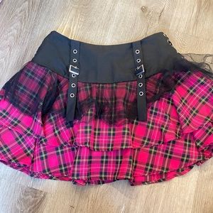 Plaid Pleated Skirt